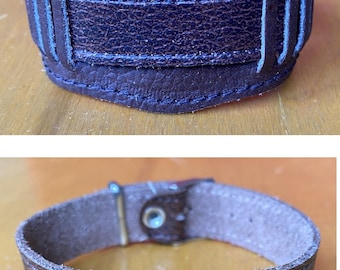 Vintage USSR Leather Watch Strap/Wristband,1980s, 18mm Lug. For "Pobeda", "Poljot", "Raketa" Watches. Key Feature: Two Ways to Wear!