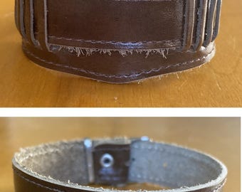 Vintage USSR Leather Watch Strap/Wristband,1980s, 18mm Lug. For "Pobeda", "Poljot", "Raketa" Watches. Key Feature: Two Ways to Wear!