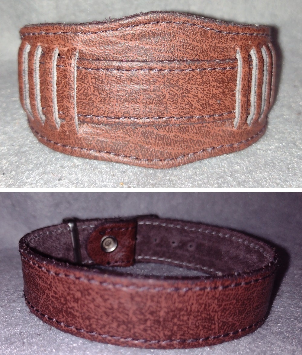 Vintage Style USSR Leather Mens Watch Band~18mm~Brown colour