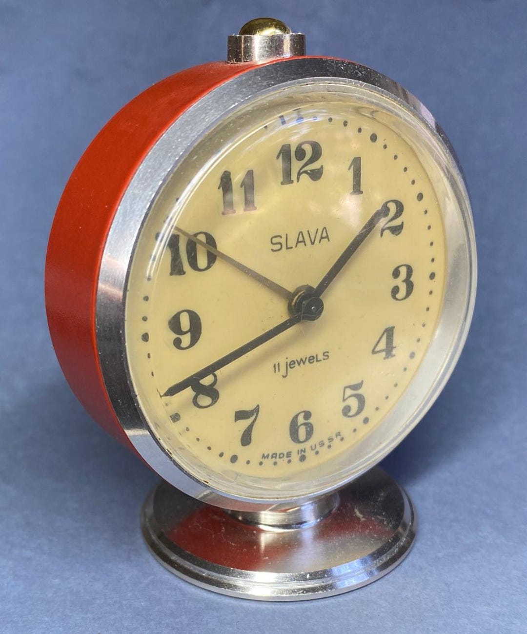 Vintage 1980 Soviet Slava Alarm Clock |USSR Made, Mechanism 5671