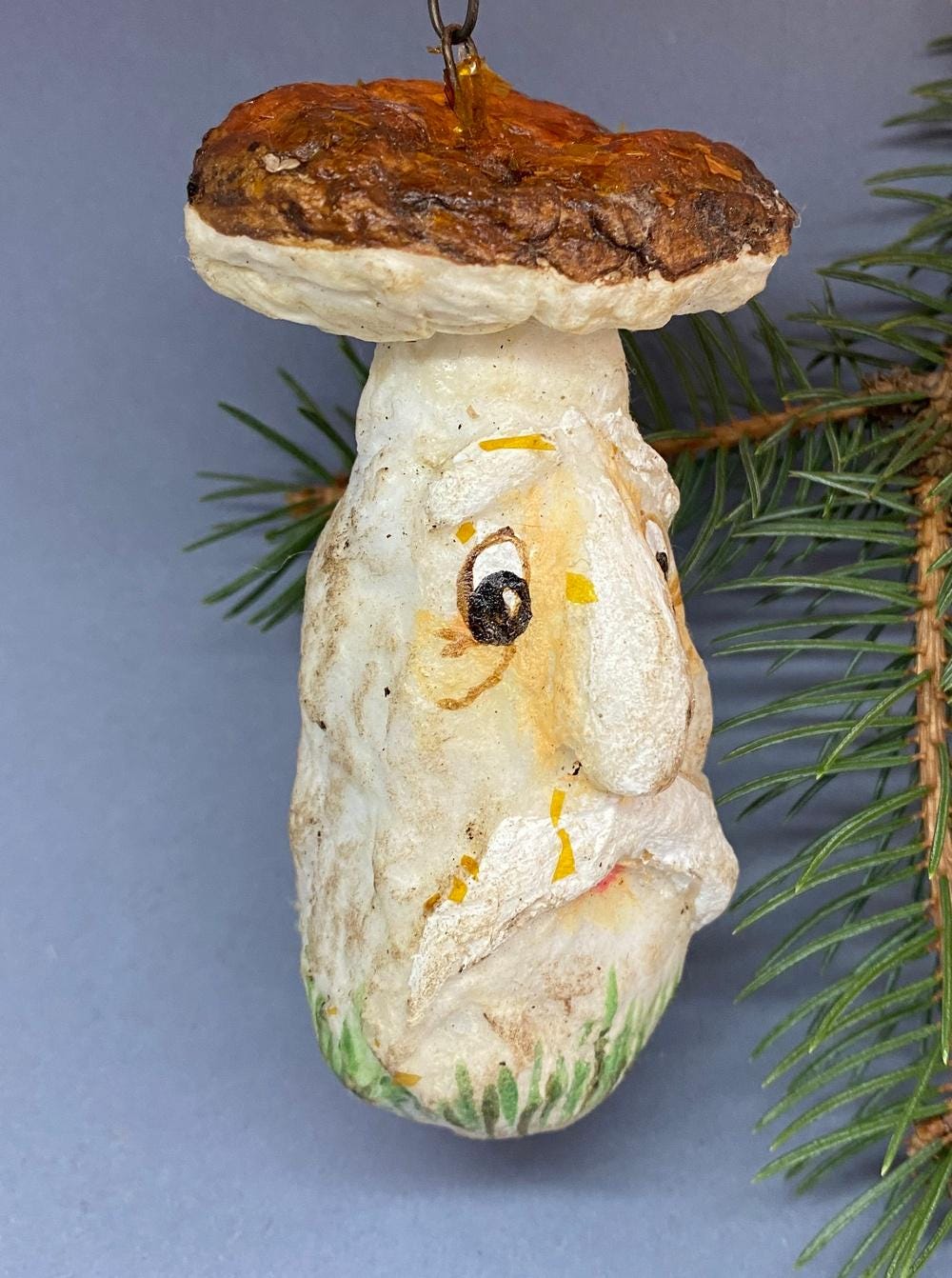 キノコ〜ソ連のクリスマスツリーのおもちゃのオーナメントヴィンテージ