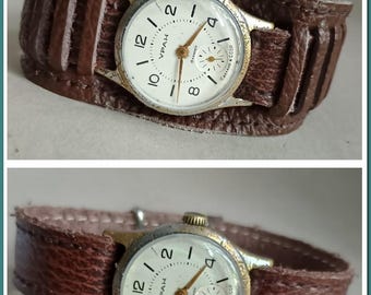Vintage Soviet "Uran" Mechanical Watch - Made by ZIM in 1956, 32mm Case, 15 Jewels, with 1980s Bracelet