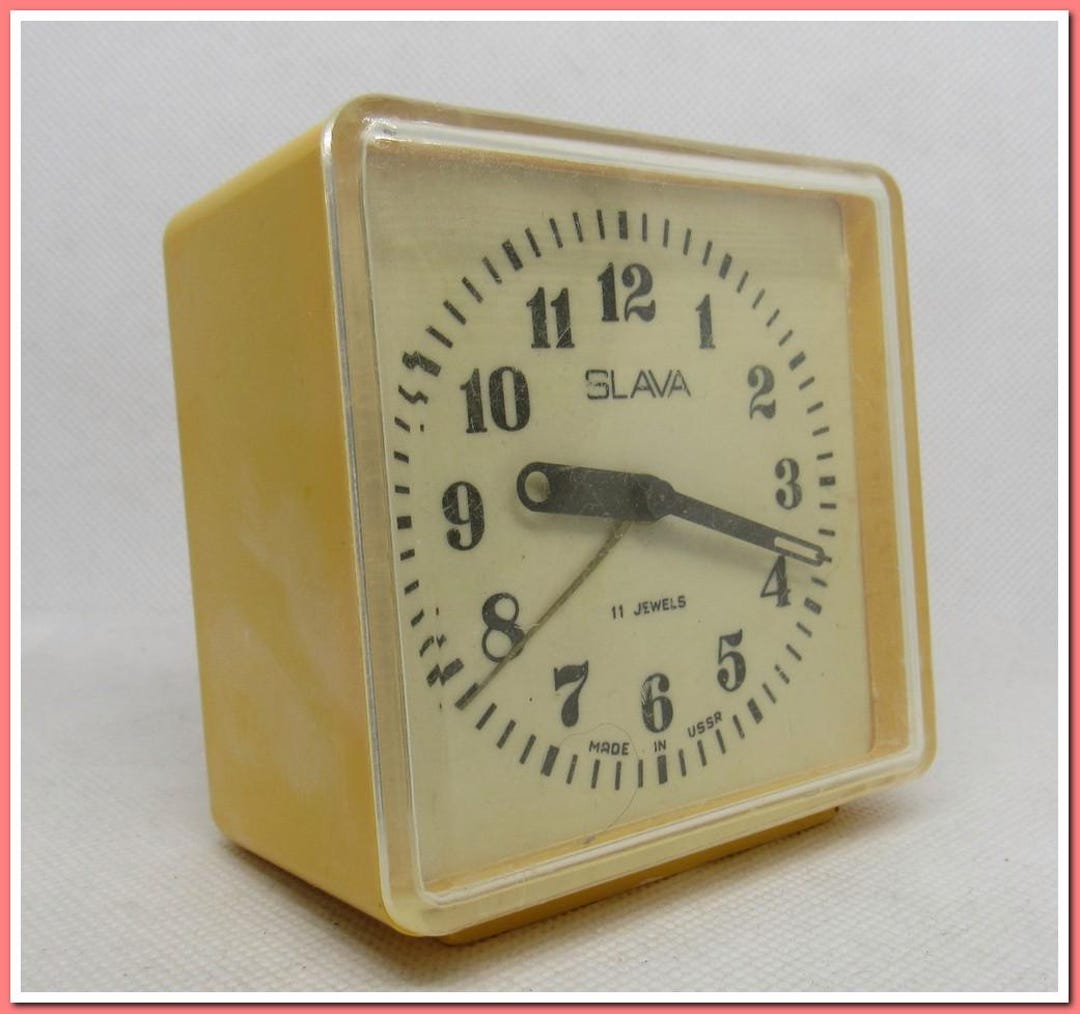 Vintage Mechanical Soviet Alarm Clock 
