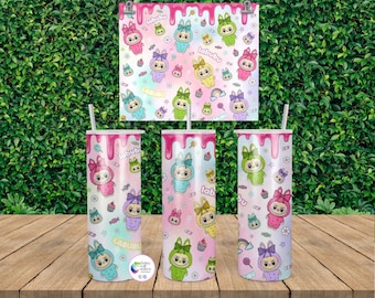 Vaso de acero inoxidable con diseño de muñeco monstruo