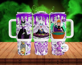 Villanos de goteo morado de 40 oz