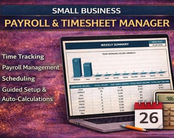 Small Business Payroll Timesheet Manager (Google Sheets)