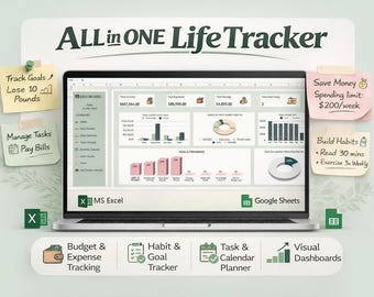 Life Planner Tracker: Finance, Habit & Goal Organizer 2026