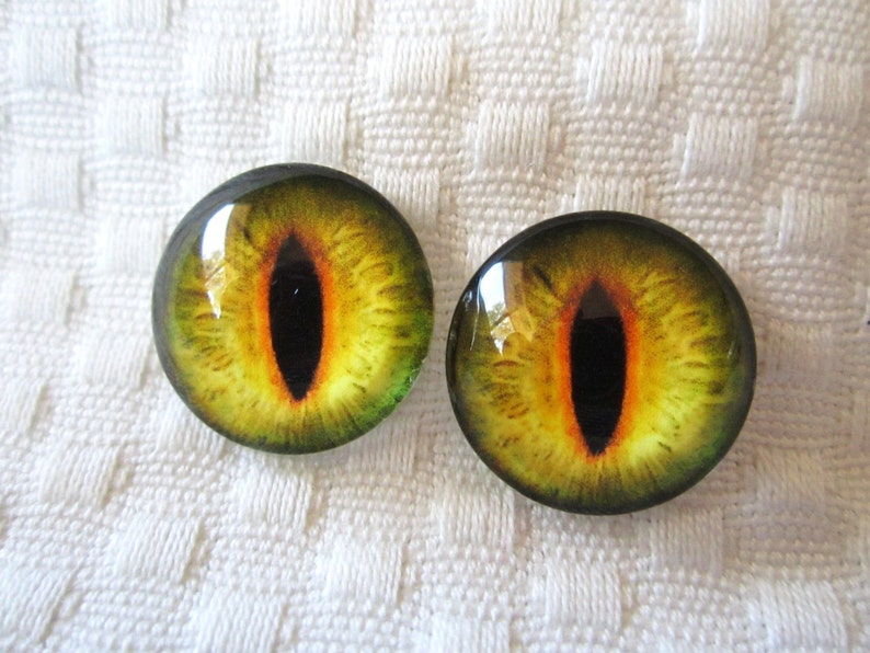 Glass dragon eyes for jewelry making or crafts 20mm cabochons image 2