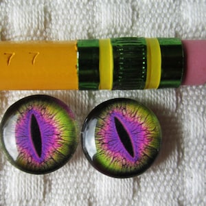12mm Dragon Glass Eyes: Reptile Craft Eyes