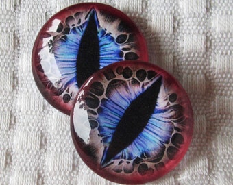 Dragon eyes for jewelry or sculpture 14mm glass cabochons