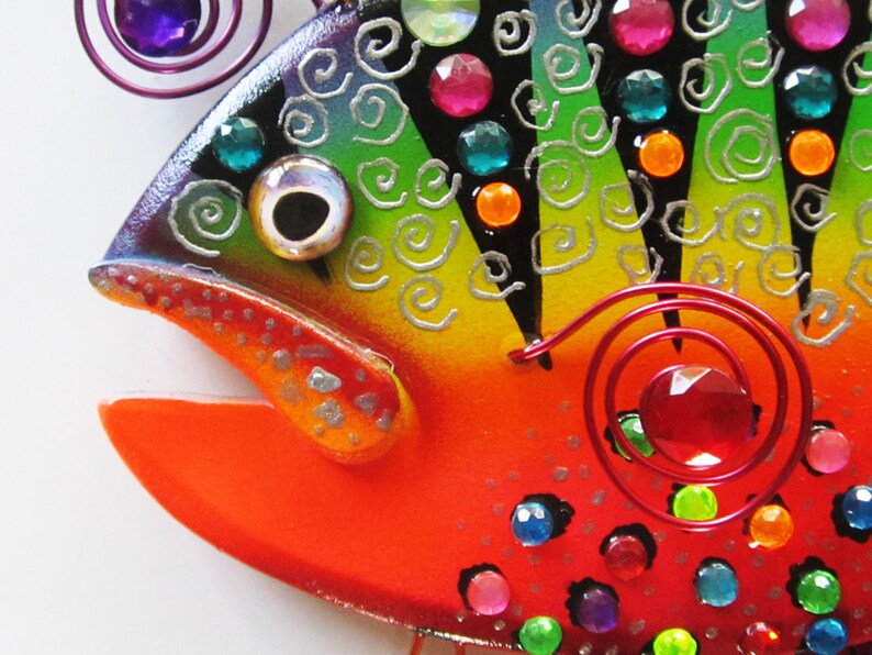 Wood Fish Wall Art Sculpture Etsy