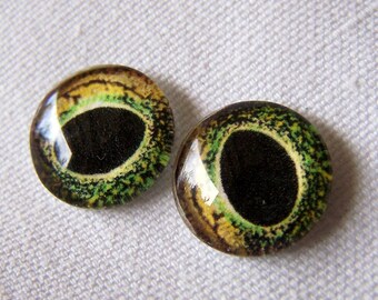 Glass cabochon eyes reptile glass eyes for jewelry or sculpture