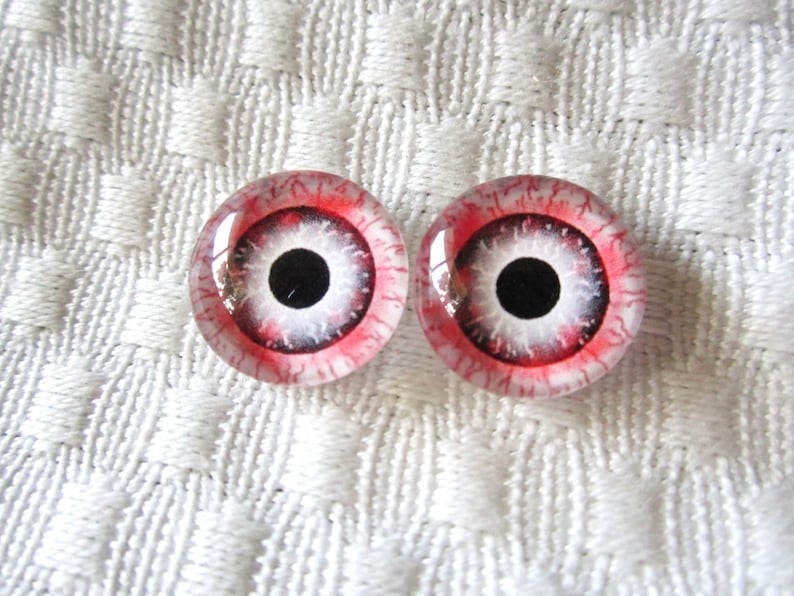 Glass Eyes Zombie Eyes 14mm Spooky Hallowen Eyes for Art and Etsy