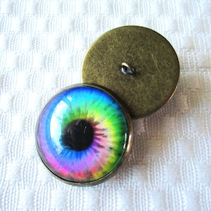 25mm sew on glass eyes-wire loop backed eyes-button eyes for soft sculpture, eye buttons