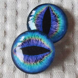 Dragon eyes for jewelry or sculpture 14mm glass cabochons