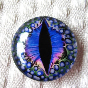 Enamel Painted Glass Dragon Eye: 25mm Cabochon