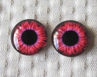 Weird glass eyes 16mm cabochons for jewelry or sculpture