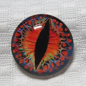 Dragon Glass Eye: 25mm Enamel Cabochon for Jewelry