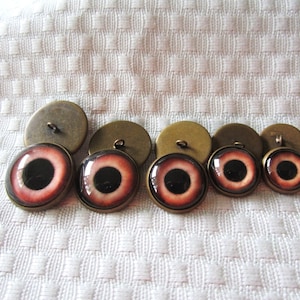 Sew on Glass Bear eyes-20mm-18mm-16mm-14mm-12mm- loop backed glass eyes-glass teddy bear eyes