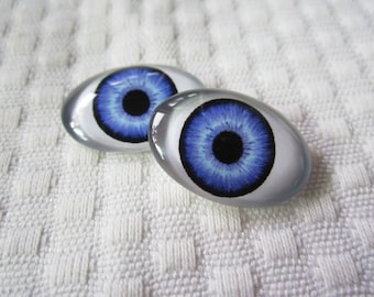 Doll glass eyes,human eyes,oval eyes,18x13mm cabochon,small oval glass cabochons