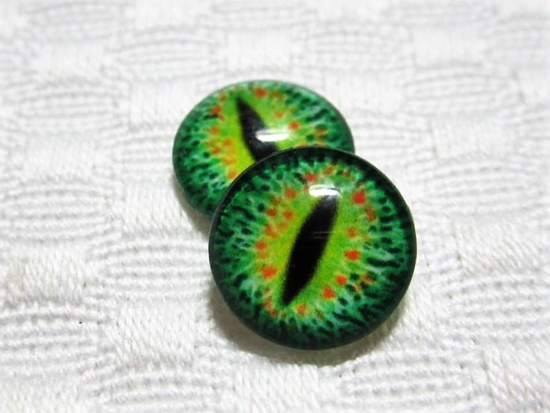 Dragon eyes glass eyes for crafts and sculpture 12mm cabochons | Etsy