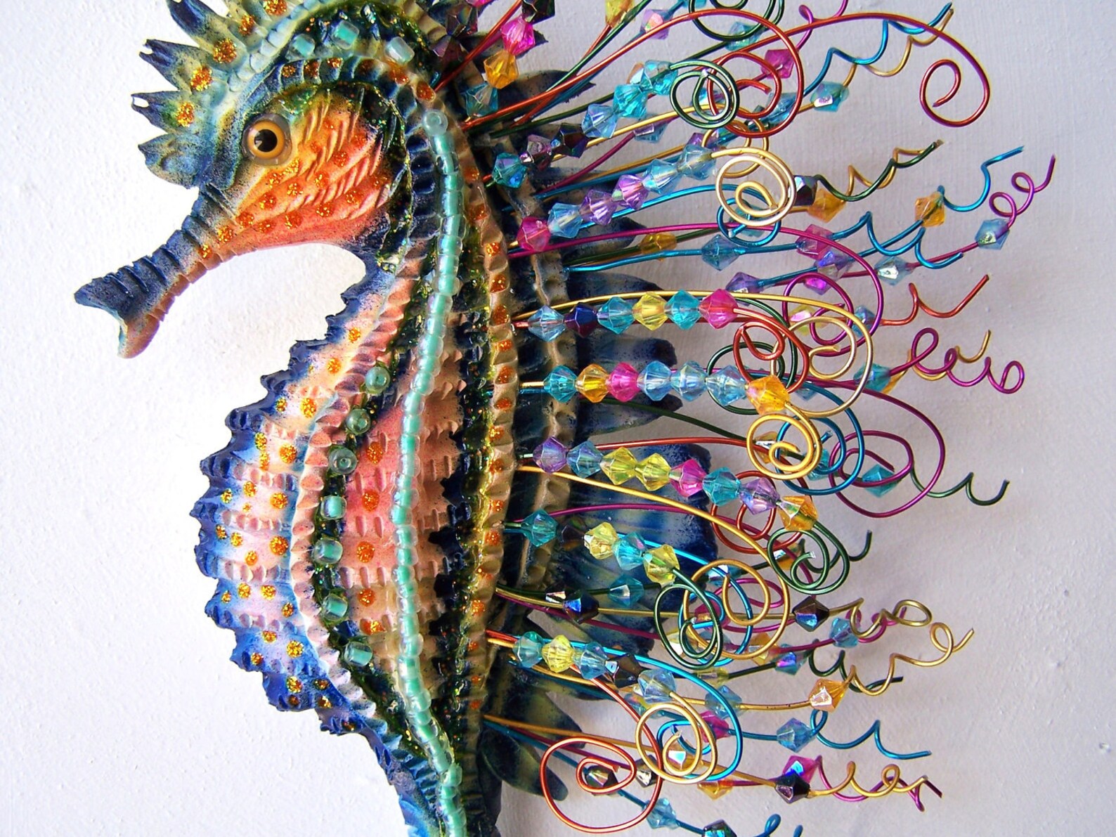 Seahorse sculpture wall bathroom decoration Etsy