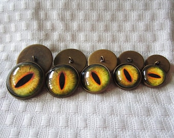 Sew-On Dragon Glass Eyes: Plushie Supplies (20mm-12mm)