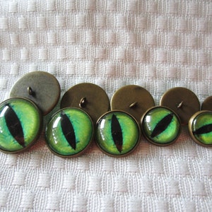 Sew on Glass Cat eyes-20mm-18mm-16mm-14mm-12mm- loop backed glass eyes-glass cat eyes