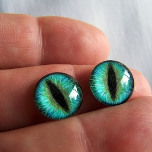 Glass eyes 14mm dragon eyes for fantasy dolls and sculpture