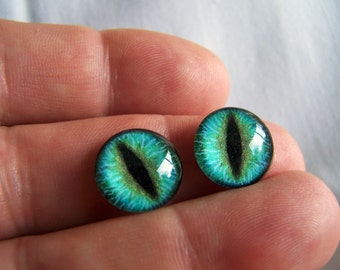 Glass eyes 14mm dragon eyes for fantasy dolls and sculpture