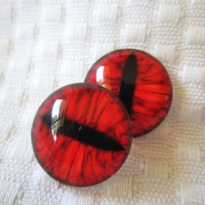 Glass dragon eyes for jewelry making or crafts 20mm cabochons