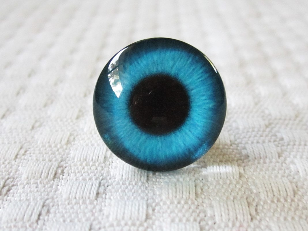 Blue Glass Eyes 20mm Glass Cabochonssculpture and Jewelry Etsy Australia