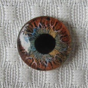 Glass eyes for animal sculptures and polymer clay 18mm cabochons