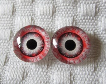 Zombie  doll eyes -spooky eyes for figurines and dolls-12mm eyes