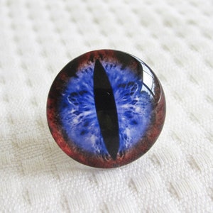 25mm Enamel Dragon Glass Eye Cabochon: Jewelry or Crafts
