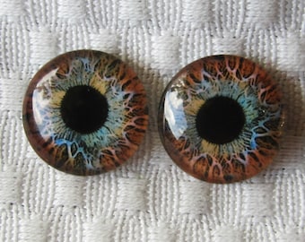 Glass eyes-20mm-18mm-16mm-14mm-12mm- Eyes for dolls and sculpture