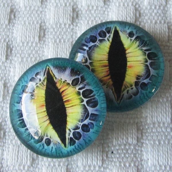 Glass dragon eyes for jewelry making or crafts 20mm cabochons