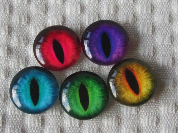 Glass Eyes, Dragon Eyes, Eyes for Jewelry, Crafts and Sculpture 