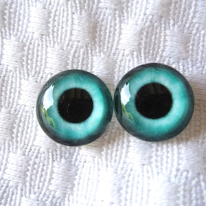 Glass eyes for dolls, sculpture, and crafts 14mm cabochons