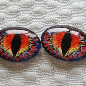 Oval glass eyes, dragon eyes,18x25mm,cabochon,small oval glass cabochons