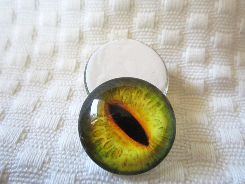 Glass dragon eyes for jewelry making or crafts 20mm cabochons image 4