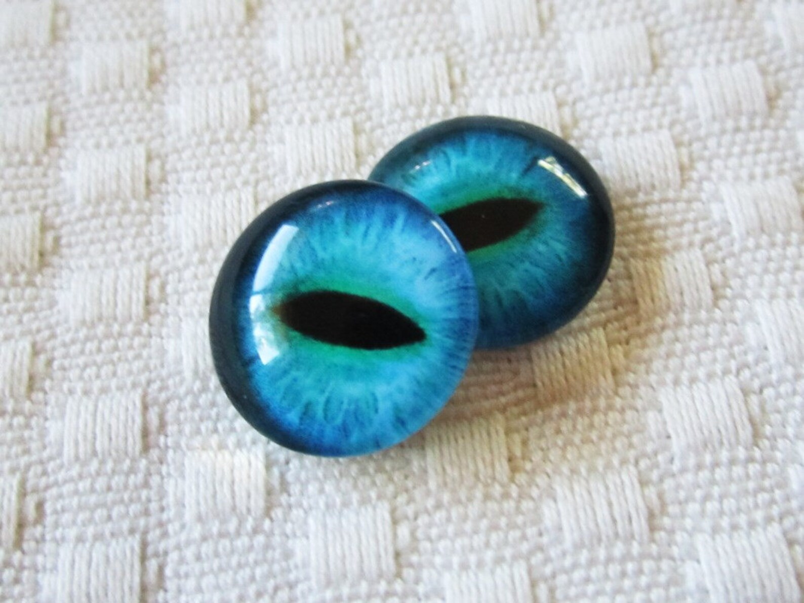 16mm Blue Glass Eye Cabochons for Sculpture and Jewelry Making Etsy