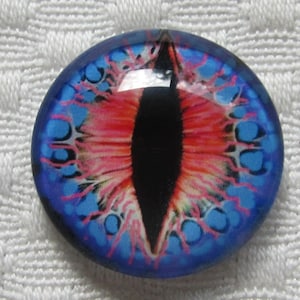 Dragon Glass Eye: 25mm Enamel Cabochon for Jewelry
