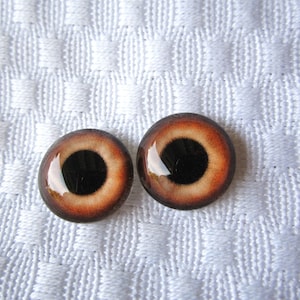 Glass eyes for dolls, sculpture, and crafts 14mm cabochons