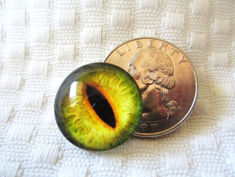 Glass dragon eyes for jewelry making or crafts 20mm cabochons image 5