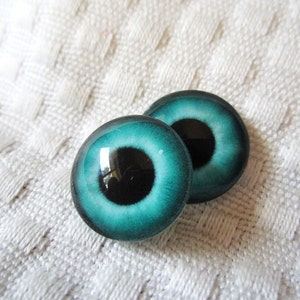 Cabochões de olho de vidro de 16 mm para fabricação de joias e materiais artesanais