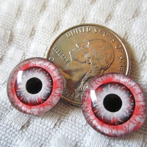 Zombie eyes 16mm glass cabochons image 4