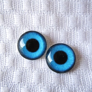 Glass eyes for dolls, sculpture, and crafts 14mm cabochons