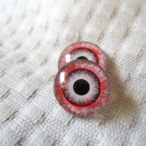 Zombie eyes 16mm glass cabochons image 2