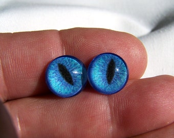 Glass eyes 12mm cat eyes for jewelry or sculpture